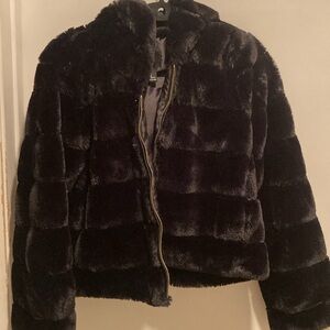 Women's Black Faux Fur Jacket
